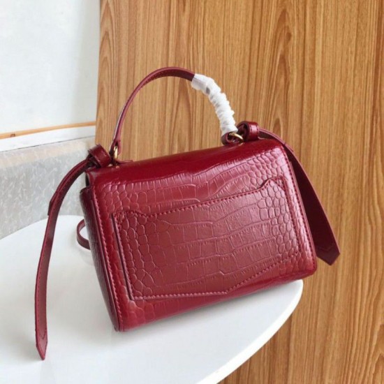Fake Givenchy Eden Mini Crocodile Pattern Bag Claret Replica