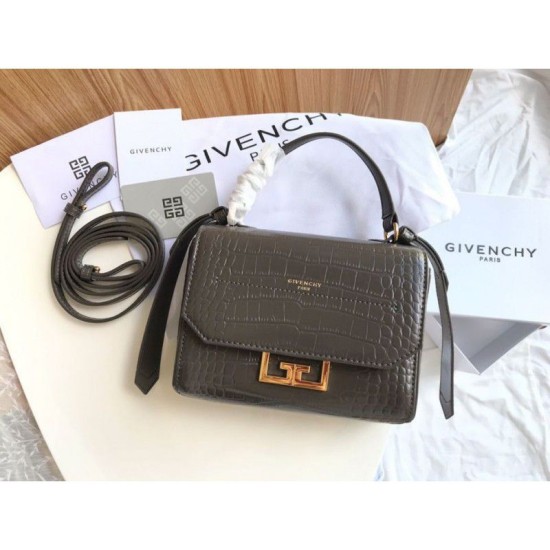 Replica Givenchy Eden Mini Crocodile Pattern Bag Dark Green