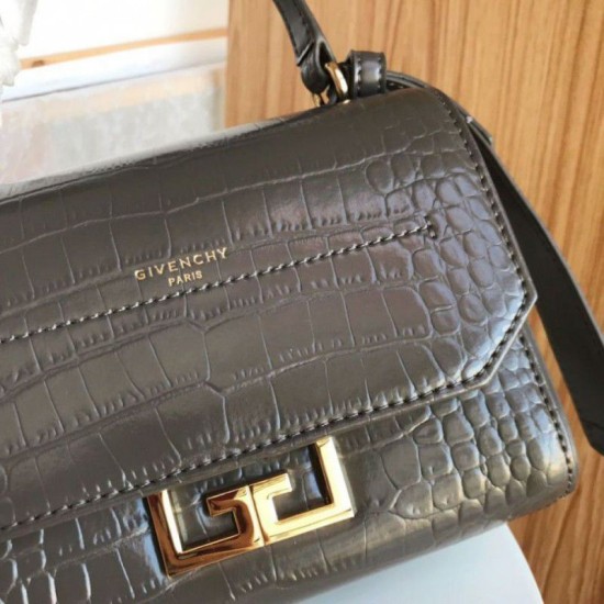 Replica Givenchy Eden Mini Crocodile Pattern Bag Dark Green