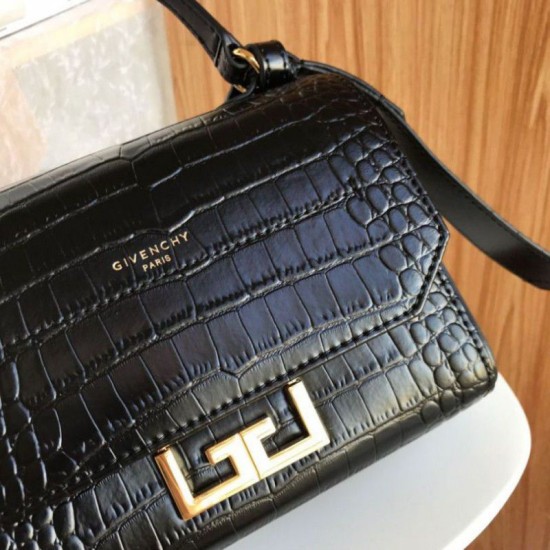 Replica Givenchy Eden Mini Crocodile Pattern Bag Black