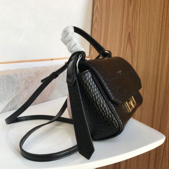 Replica Givenchy Eden Mini Crocodile Pattern Bag Black