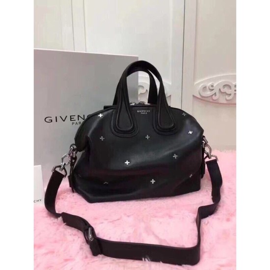 Replica Givenchy Nightingale Star Togo Bag Black Fake Givenchy Nightingale Star Togo Bag Black Replica