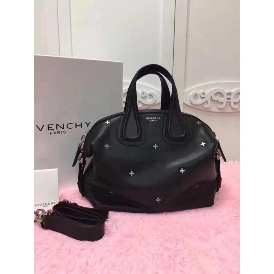 Replica Givenchy Nightingale Star Togo Bag Black Fake Givenchy Nightingale Star Togo Bag Black Replica