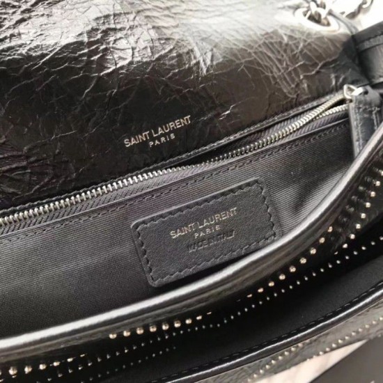 Fake YSL Saint Laurent Medium Niki Chain Bag Black Replica