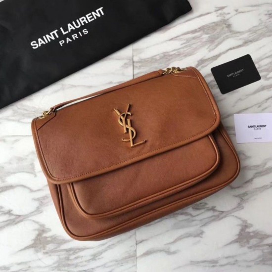 Replica YSL Saint Laurent Medium Niki Chain Bag Brown Fake YSL Saint Laurent Medium Niki Chain Bag Brown Replica