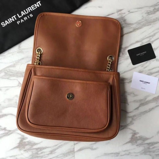 Replica YSL Saint Laurent Medium Niki Chain Bag Brown Fake YSL Saint Laurent Medium Niki Chain Bag Brown Replica