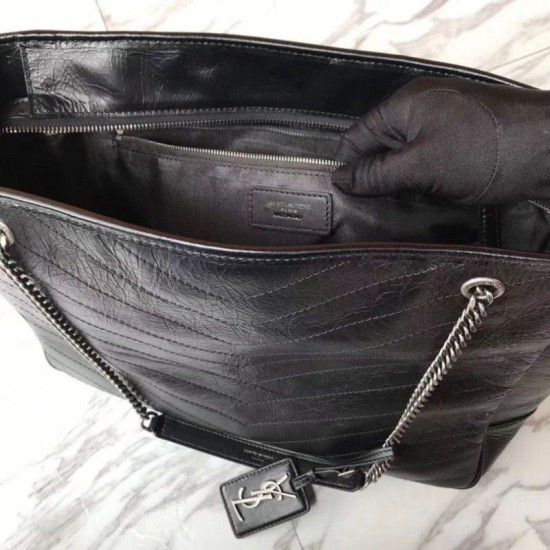 Replica YSL Saint Lauren Shopping Bag Black