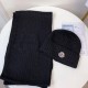 Replica Moncler Mouth Knitted Scarf Hat Black