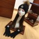 Replica Moncler scarf hat and gloves three piece Black