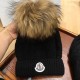 Replica Moncler scarf hat and gloves three piece Black