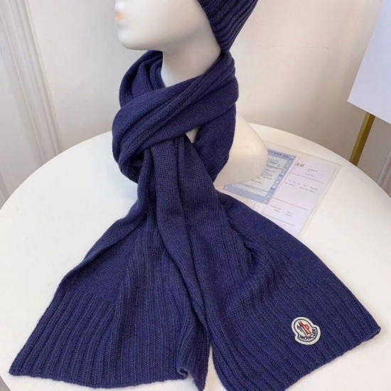 Replica Moncler Mouth Knitted Scarf Hat Blue