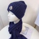 Replica Moncler Mouth Knitted Scarf Hat Blue