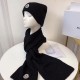 Replica Moncler Mouth Knitted Scarf Hat Black