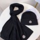Replica Moncler Mouth Knitted Scarf Hat Black
