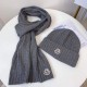 Replica Moncler Mouth Knitted Scarf Hat Gray