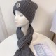 Replica Moncler Mouth Knitted Scarf Hat Gray