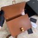 Replica YSL Saint Laurent Carre Satchel Suede Bag Brown