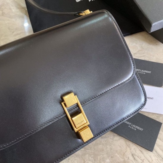 Fake YSL Saint Laurent Carre Satchel Suede Bag Black Replica