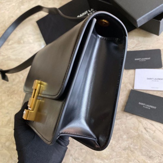 Fake YSL Saint Laurent Carre Satchel Suede Bag Black Replica