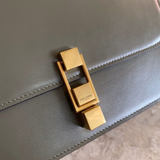 Replica YSL Saint Laurent Carre Satchel Suede Bag Light Green