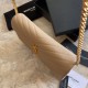 Replica YSL Saint Laurent Monogram Envelope Chain Wallet Grained Leather Apricot
