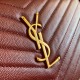 Fake YSL Saint Laurent Monogram Envelope Chain Wallet Grained Leather Claret Replica