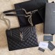 Fake YSL Saint Laurent Medium Envelope Bag Mix Matelasse Black Silver Hardware Replica