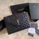 Fake YSL Saint Laurent Medium Envelope Bag Mix Matelasse Black Silver Hardware Replica