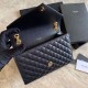 Replica YSL Saint Laurent Medium Envelope Bag Mix Matelasse Black Gold Hardware
