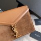 Fake YSL Saint Laurent Cassandra Medium Suede Bag Brown Replica Fake YSL Saint Laurent Cassandra Medium Suede Bag Brown Replica