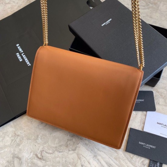 Fake YSL Saint Laurent Cassandra Medium Suede Bag Brown Replica Fake YSL Saint Laurent Cassandra Medium Suede Bag Brown Replica