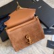 Fake YSL Saint Laurent Cassandra Medium Suede Bag Brown Replica Fake YSL Saint Laurent Cassandra Medium Suede Bag Brown Replica