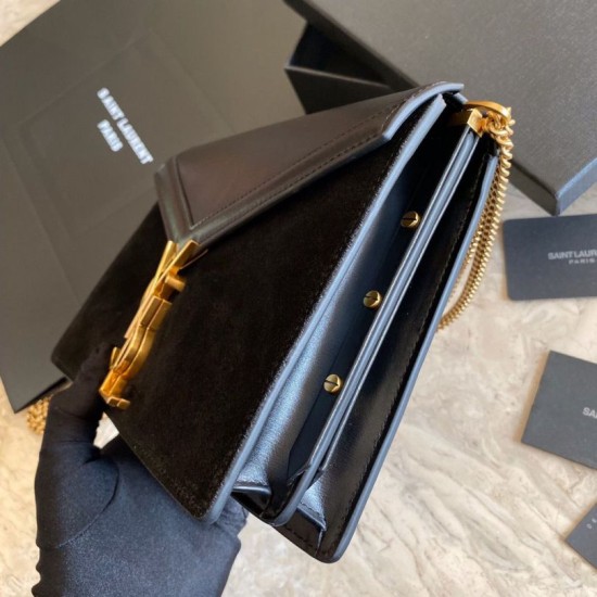 Replica YSL Saint Laurent Cassandra Medium Suede Bag Black Replica YSL Saint Laurent Cassandra Medium Suede Bag Black