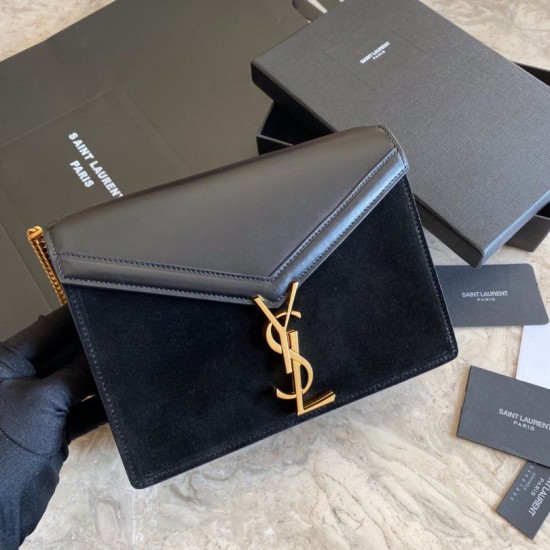 Replica YSL Saint Laurent Cassandra Medium Suede Bag Black Replica YSL Saint Laurent Cassandra Medium Suede Bag Black