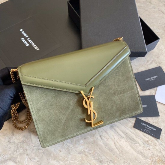 Replica YSL Saint Laurent Cassandra Medium Suede Bag Light Green Fake YSL Saint Laurent Cassandra Medium Suede Bag Light Green Replica