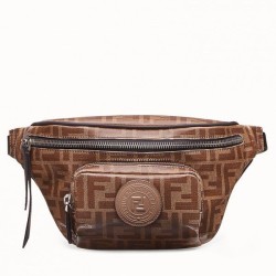 Replica Belt Bag In Glazed Fabric With FF Motif