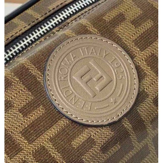 Replica Belt Bag In Glazed Fabric With FF Motif Replica Belt Bag In Glazed Fabric With FF Motif