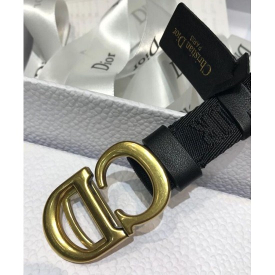 Replica Christian Dior Women Saddle Nylon Belt Black