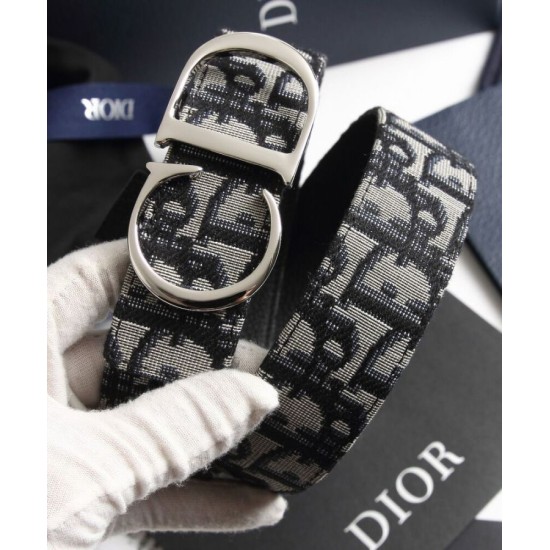 Replica Christian Dior Reversible Belt Strap Dark Blue