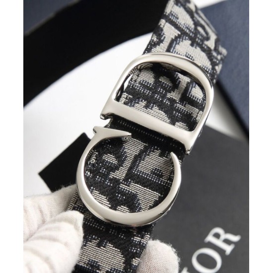 Replica Christian Dior Reversible Belt Strap Dark Blue