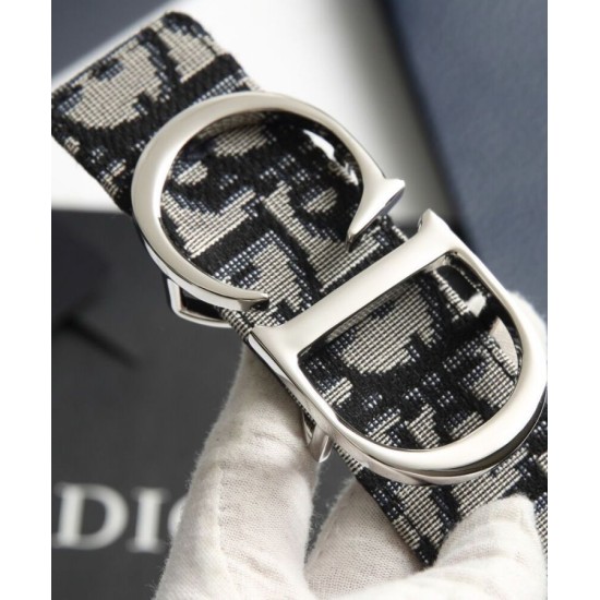 Replica Christian Dior Reversible Belt Strap Dark Blue