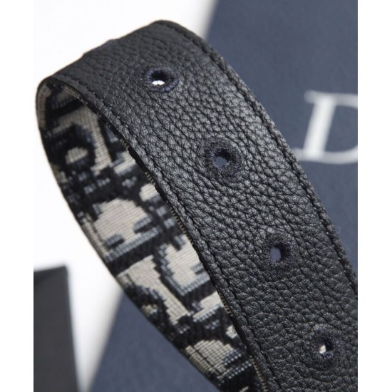 Replica Christian Dior Reversible Belt Strap Dark Blue