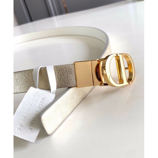 Fake Christian Dior 30 Montaigne Reversible Belt Golden Replica