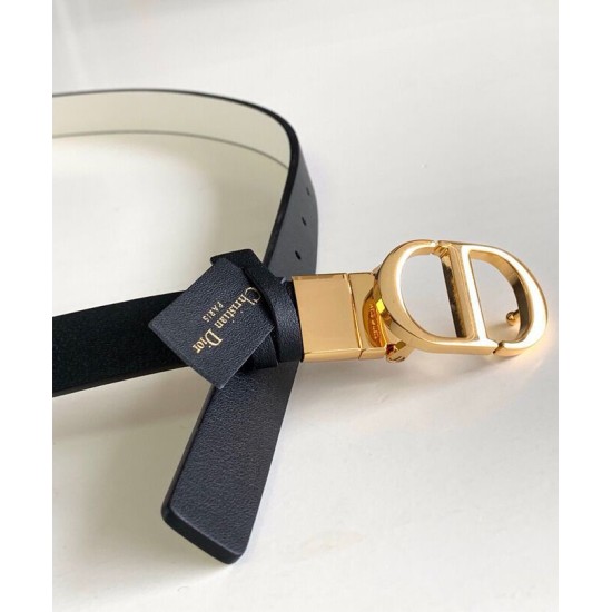 Replica Christian Dior 30 Montaigne Reversible Belt Black