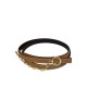 Fake Hermes Epsom Leather Belt Glod Hardware Coffee Replica