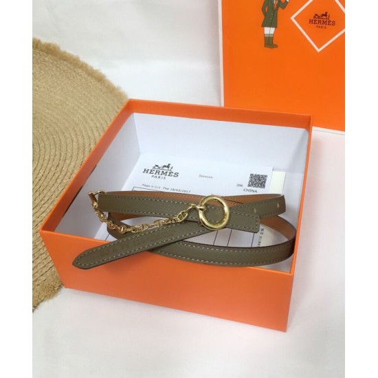 Fake Hermes Epsom Leather Belt Glod Hardware Gray Replica
