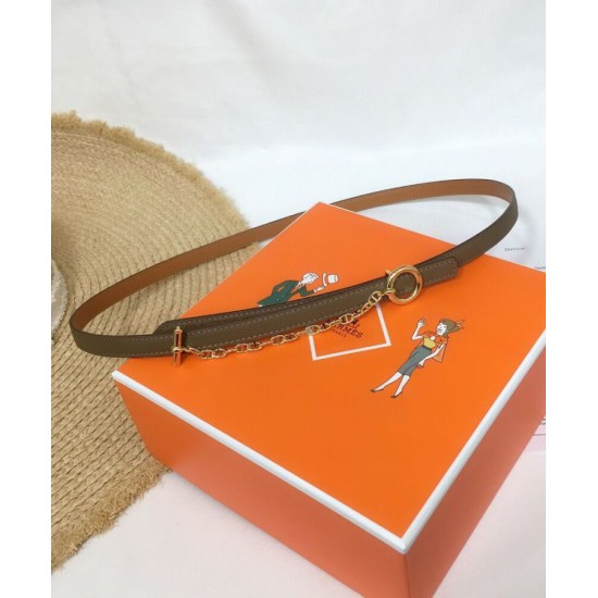 Fake Hermes Epsom Leather Belt Glod Hardware Gray Replica