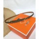 Fake Hermes Epsom Leather Belt Glod Hardware Gray Replica