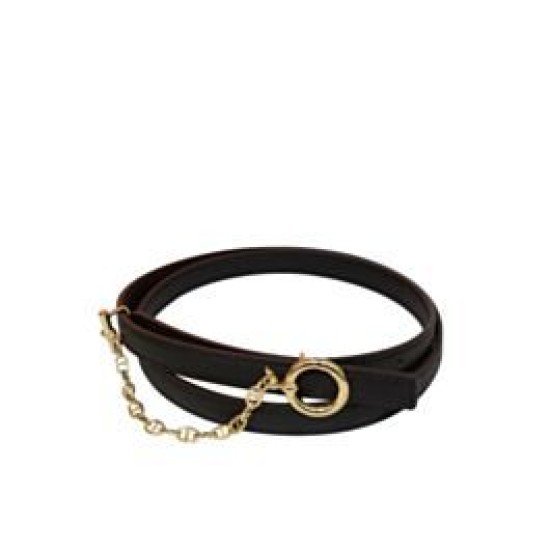 Replica Hermes Epsom Leather Belt Glod Hardware Black