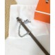 Replica Hermes Epsom Leather Belt Silver Hardware Gray